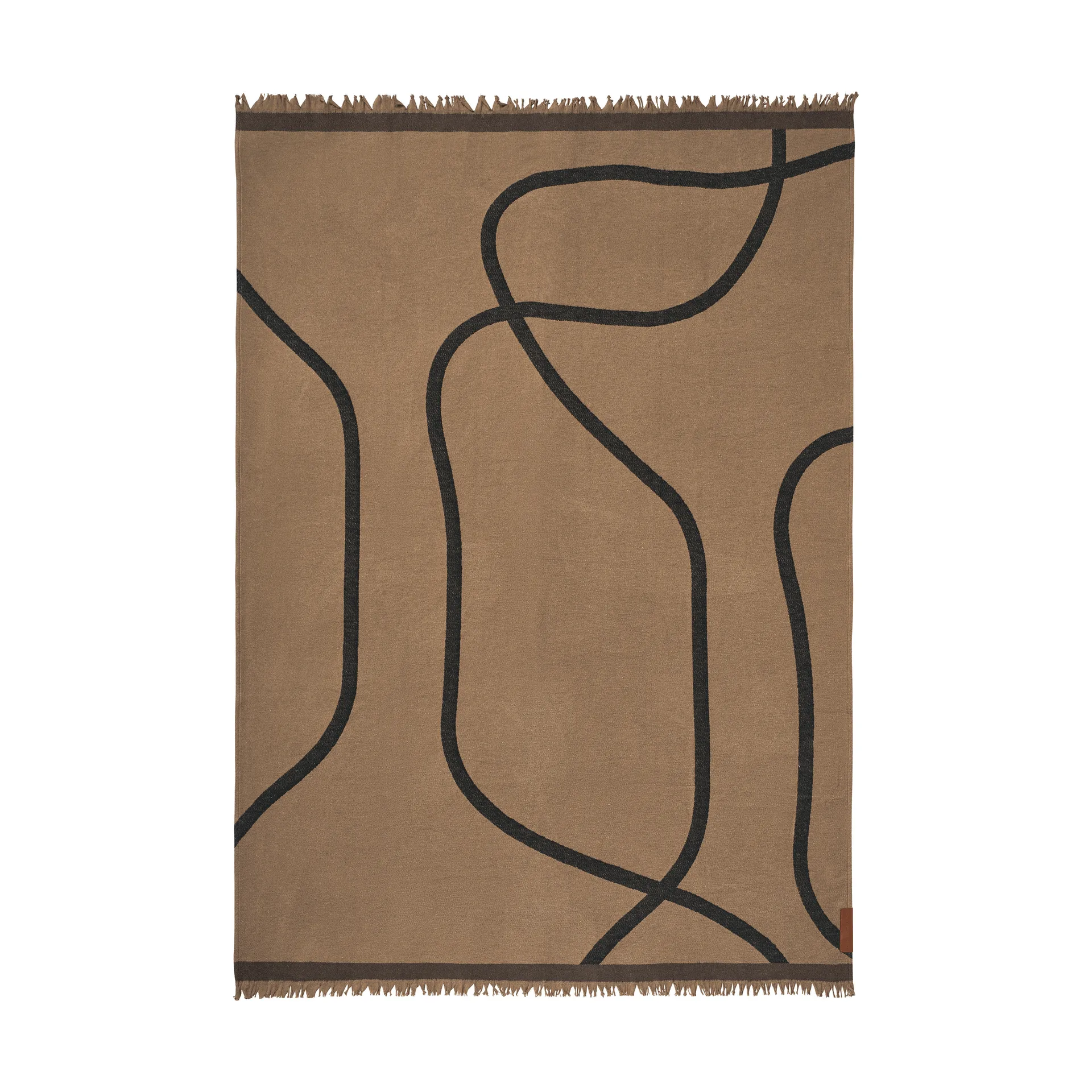 Shadow throw blanket, Latte-black, 130x175 cm Mette Ditmer