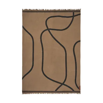 Shadow throw blanket - Latte-black, 130x175 cm - Mette Ditmer
