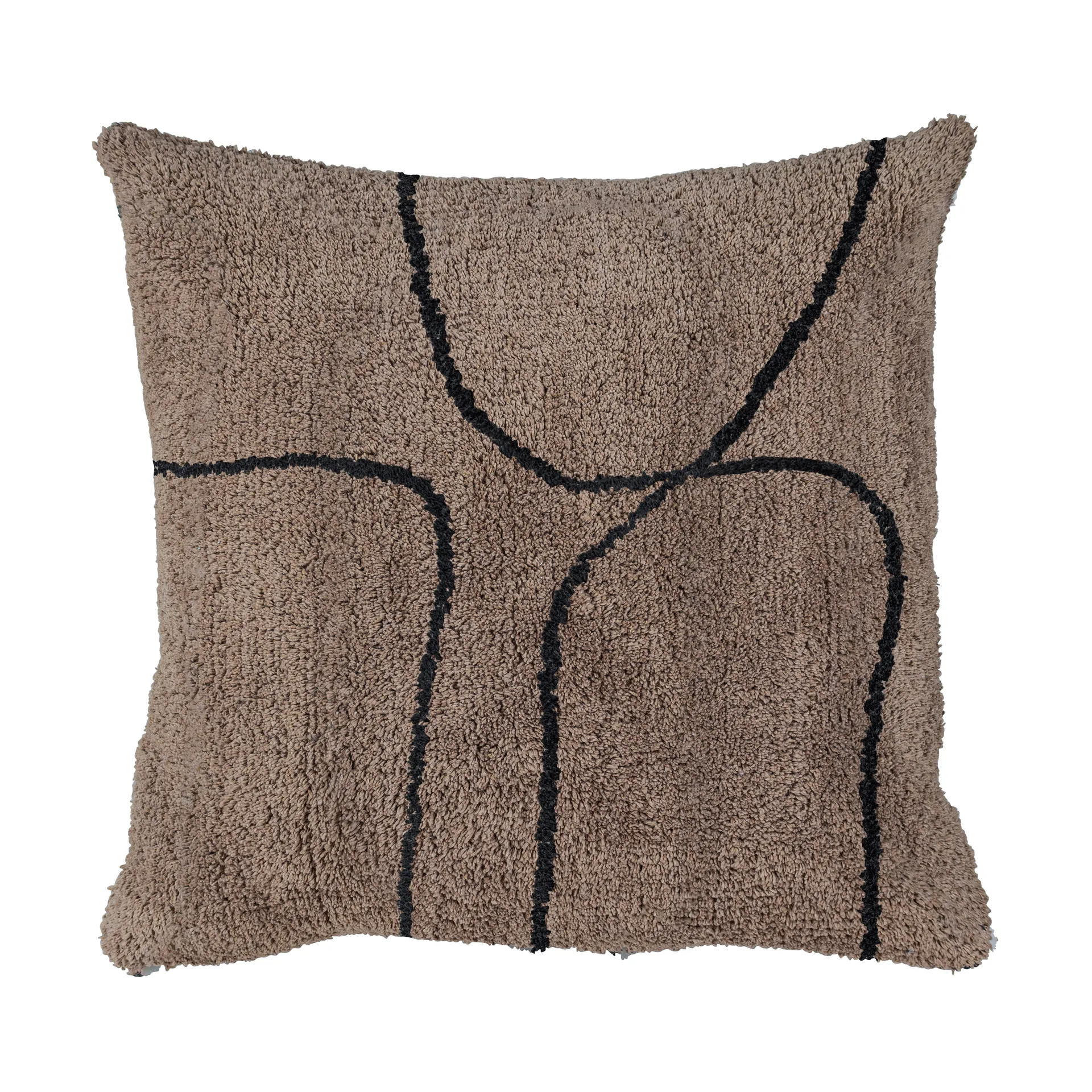 Shadow tufted cushion cover 50x50 cm, Brown Mette Ditmer