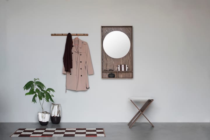 Show-me mirror with shelf large, Dark oiled Mette Ditmer