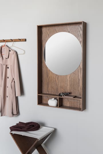 Show-me mirror with shelf large - Dark oiled - Mette Ditmer