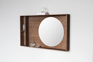 Show-me mirror with shelf large - Dark oiled - Mette Ditmer
