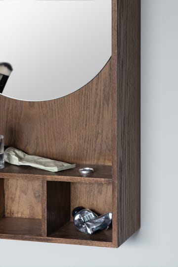 Show-me mirror with shelf small - Dark oiled - Mette Ditmer