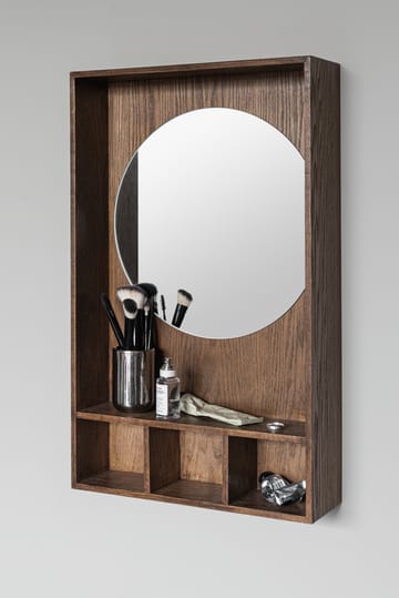 Show-me mirror with shelf small - Dark oiled - Mette Ditmer