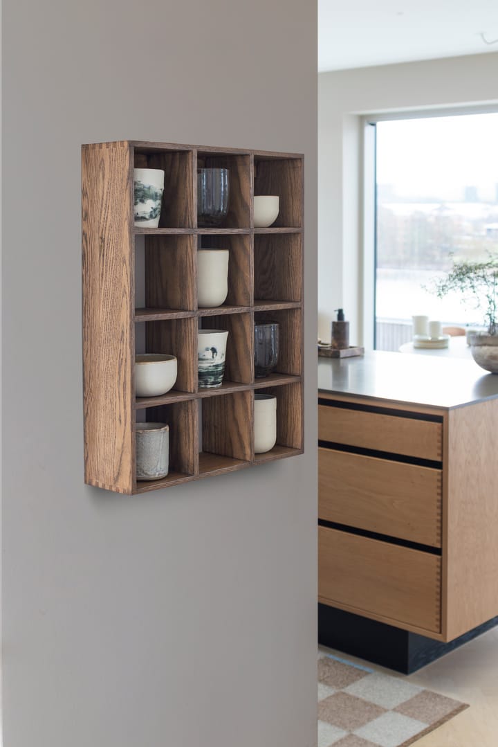 Showcase wall shelf 40x53 cm - Dark oiled oak - Mette Ditmer