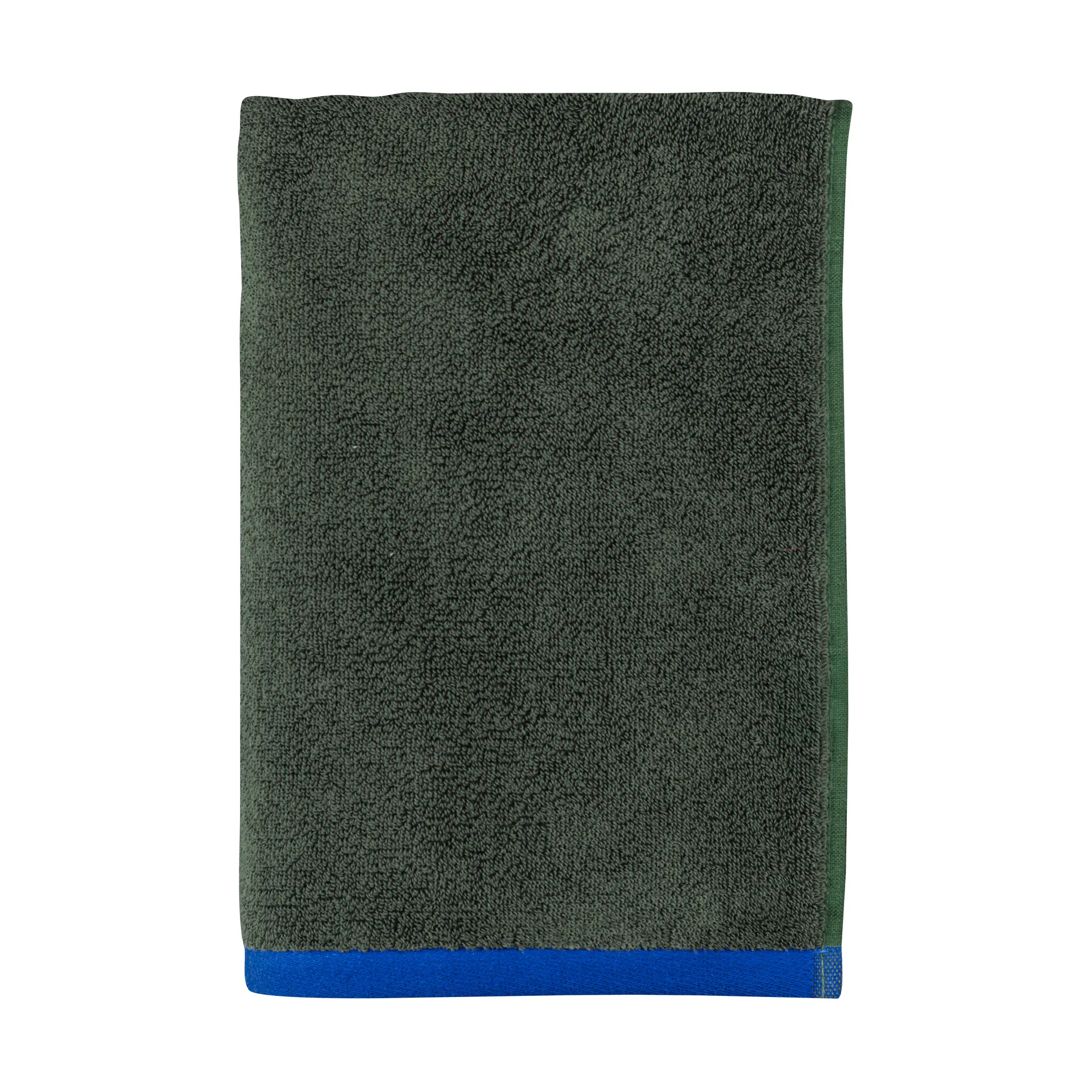 Soft bath towel 70x133 cm, Dark olive-light blue Mette Ditmer