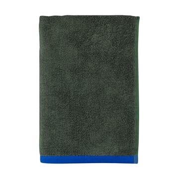 Soft bath towel 70x133 cm - Dark olive-light blue - Mette Ditmer