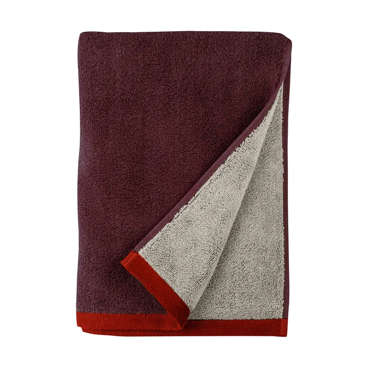 Soft bath towel 70x133 cm - Grey-Red (grå-röd), 70x133 cm - Mette Ditmer