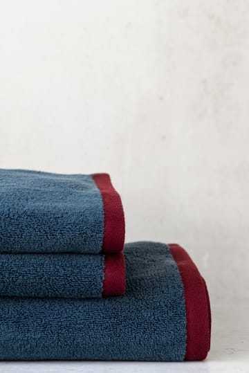 Soft bath towel 70x133 cm - Midnight blue-light grey - Mette Ditmer