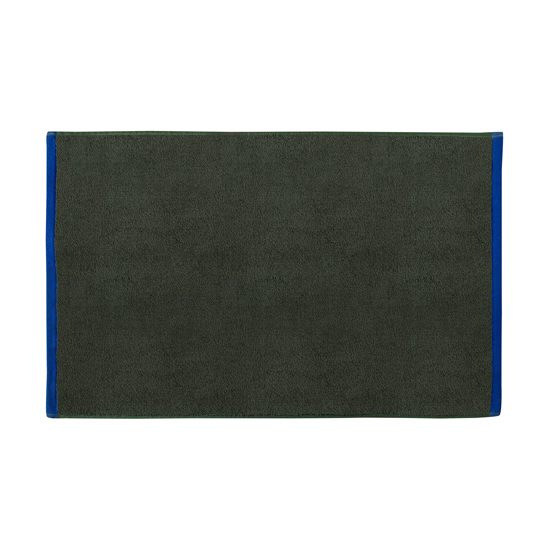 Soft bathroom rug 50x80 cm, Dark olive-light blue Mette Ditmer