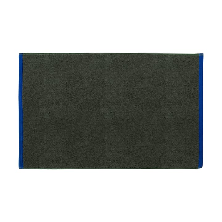 Soft bathroom rug 50x80 cm - Dark olive-light blue - Mette Ditmer