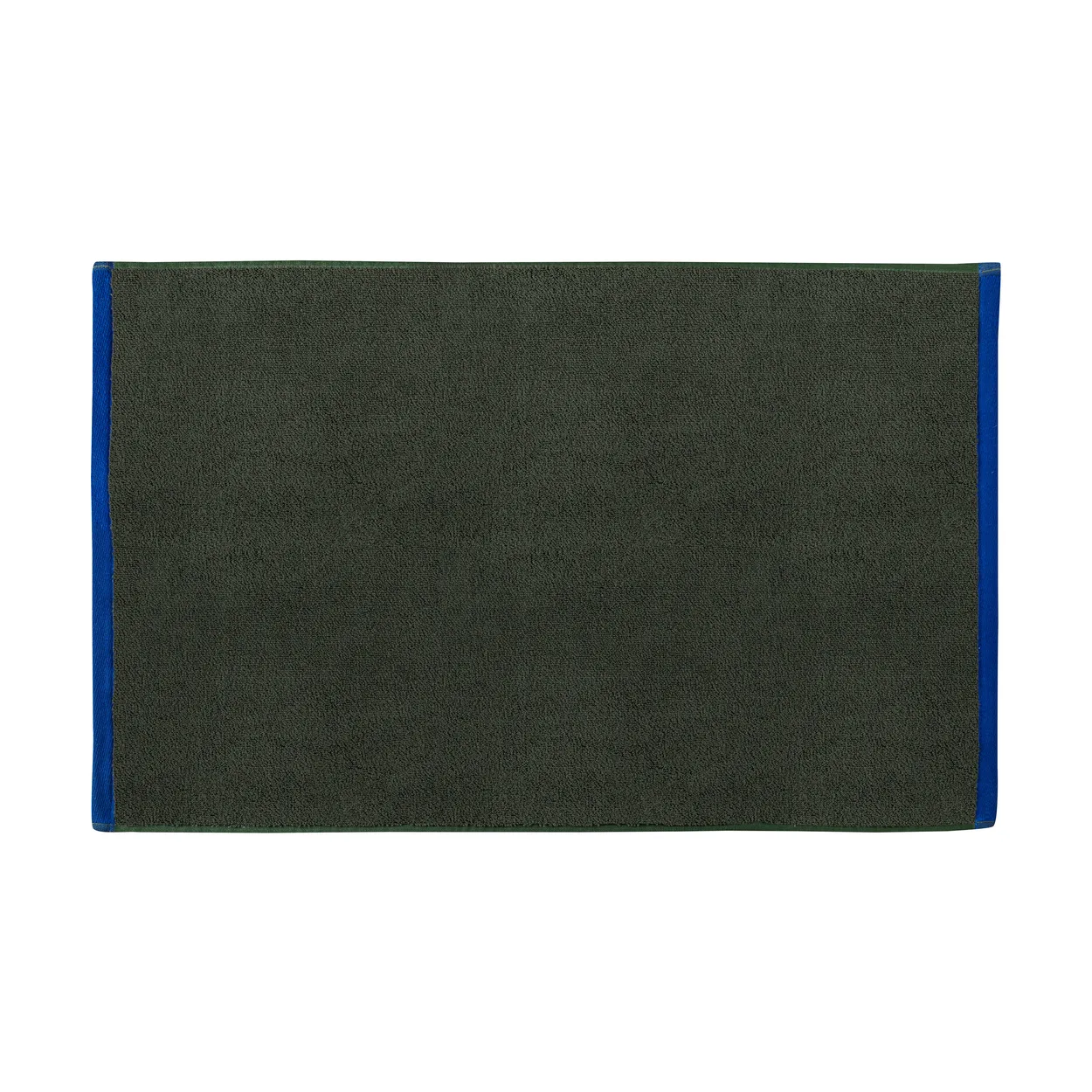 Mette Ditmer Soft bathroom rug 50x80 cm Dark olive-light blue
