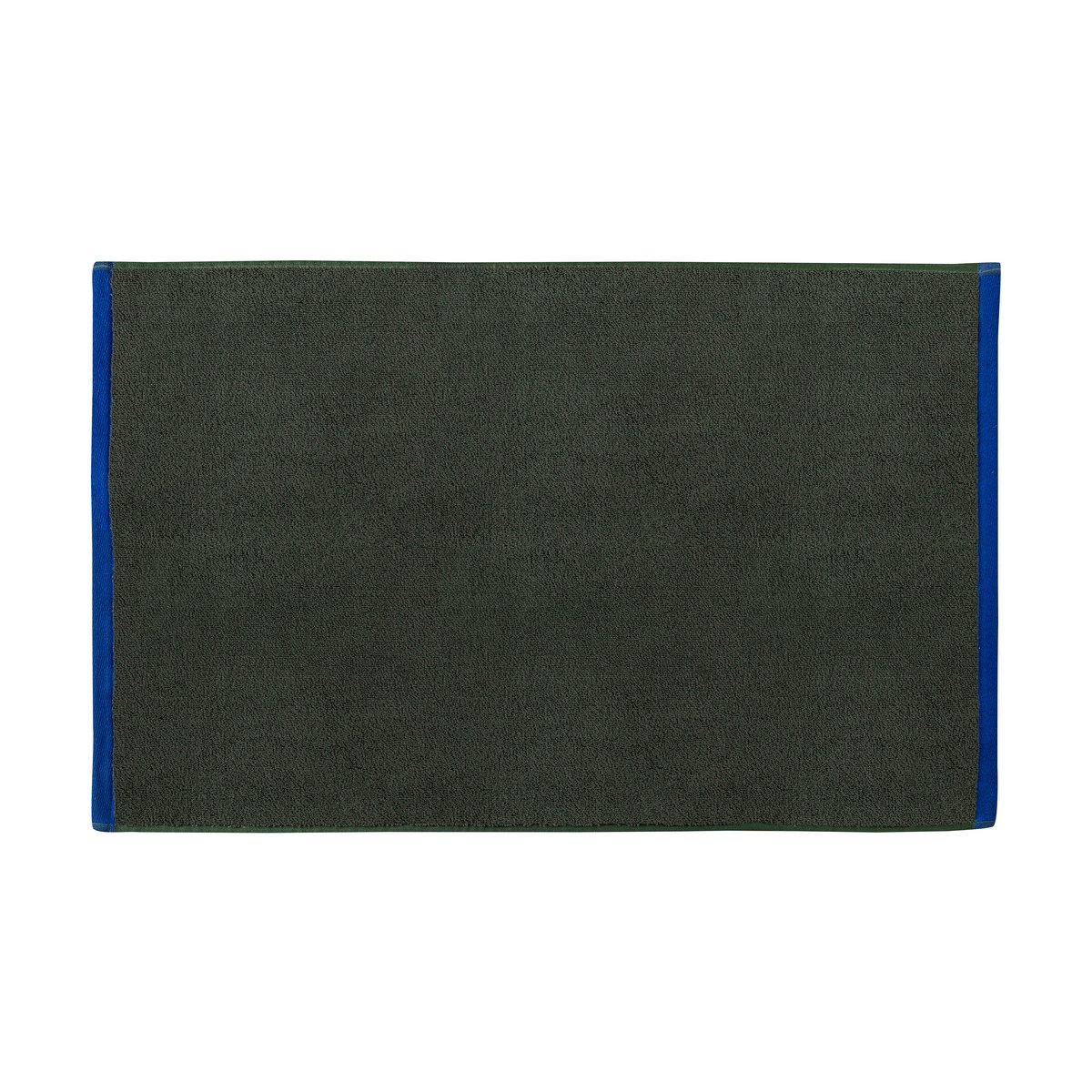 Mette Ditmer Soft bathroom rug 50x80 cm Dark olive-light blue
