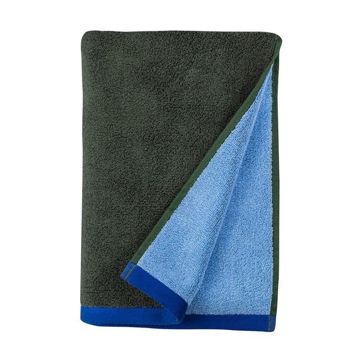 Soft guest towel 40x55 cm 2-pack - Dark olive-light blue - Mette Ditmer