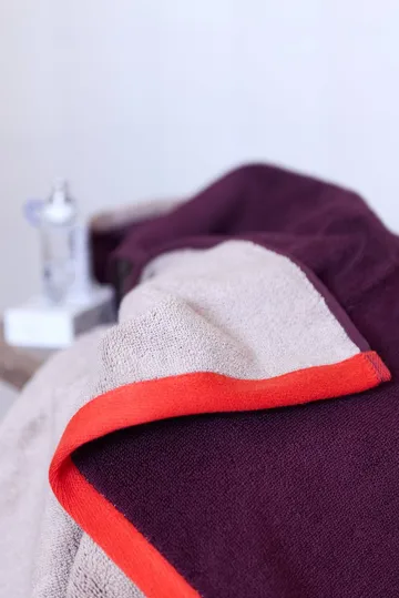 Soft guest towel 40x55 cm 2-pack - Red-Grey, 40x55 cm - Mette Ditmer