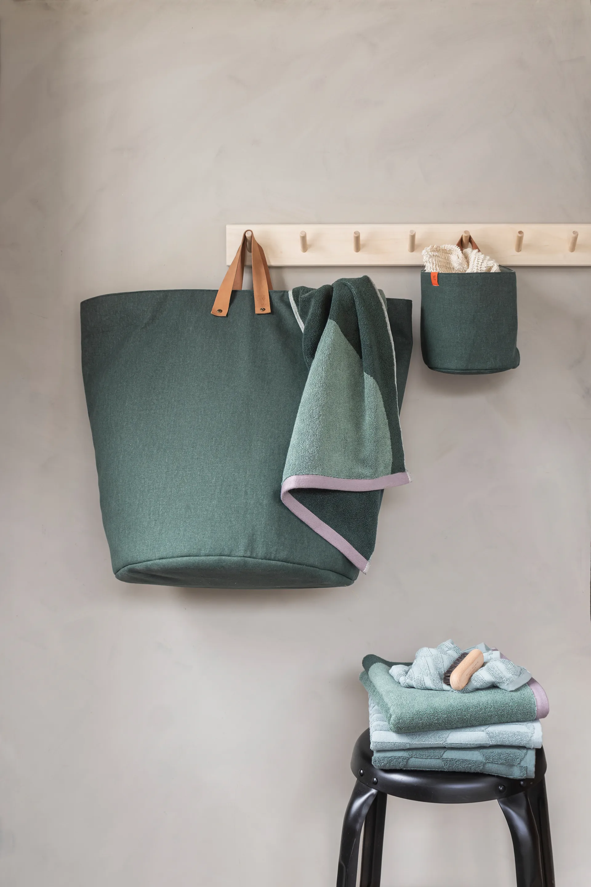 Sort It laundry basket, Pine green Mette Ditmer