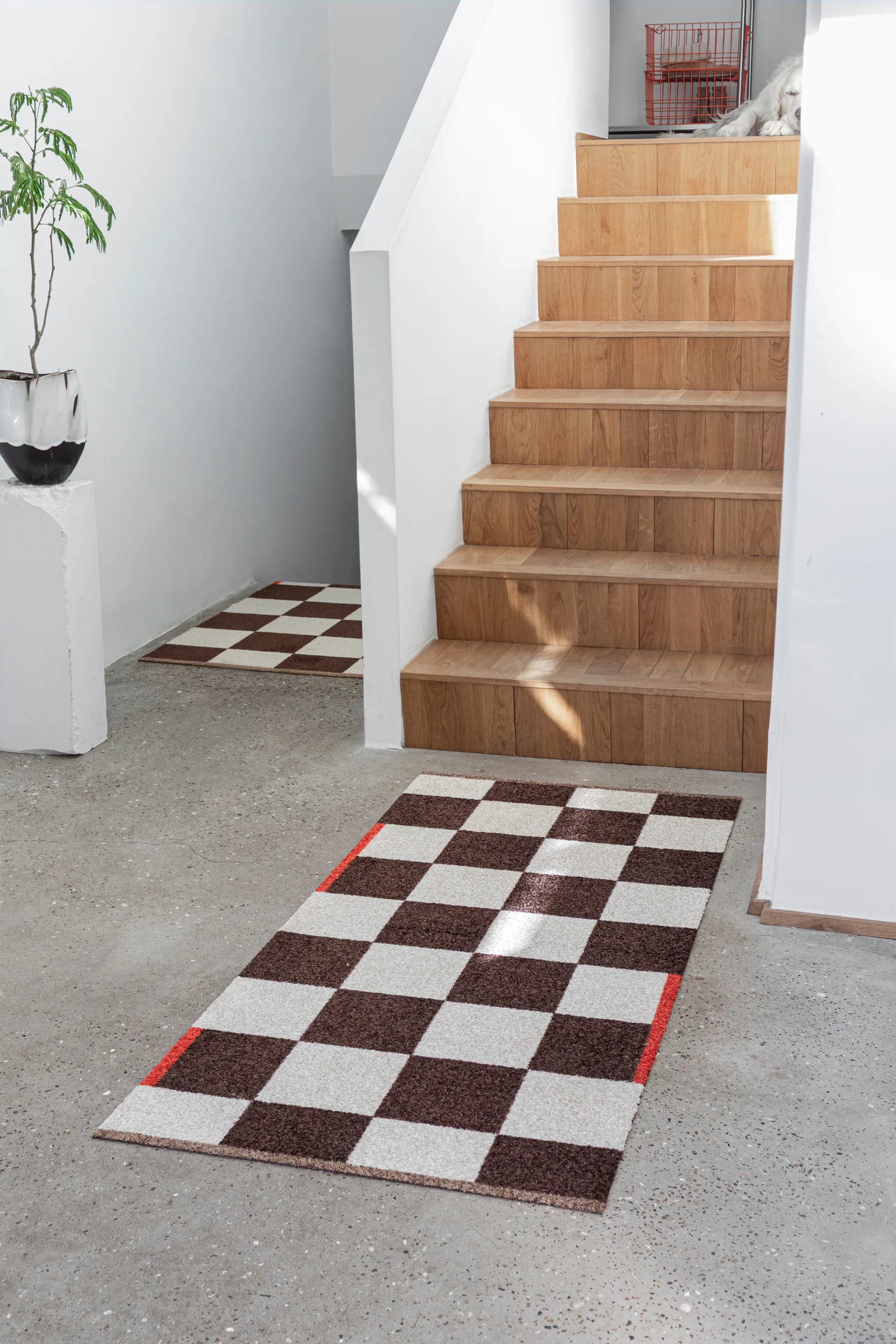 Square all-round rug large, Brown Mette Ditmer