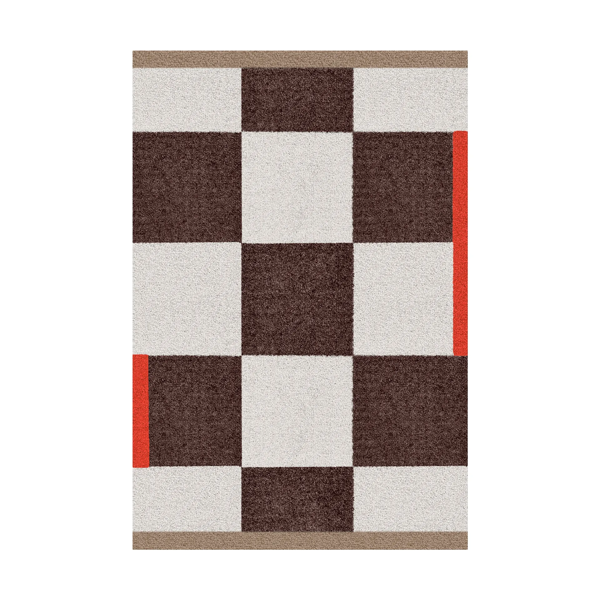 Square all-round rug small, Brown Mette Ditmer