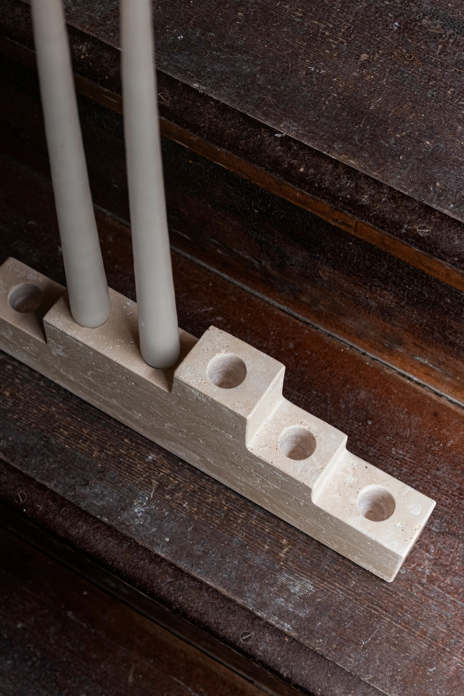 Step six candlestick, Linen Mette Ditmer