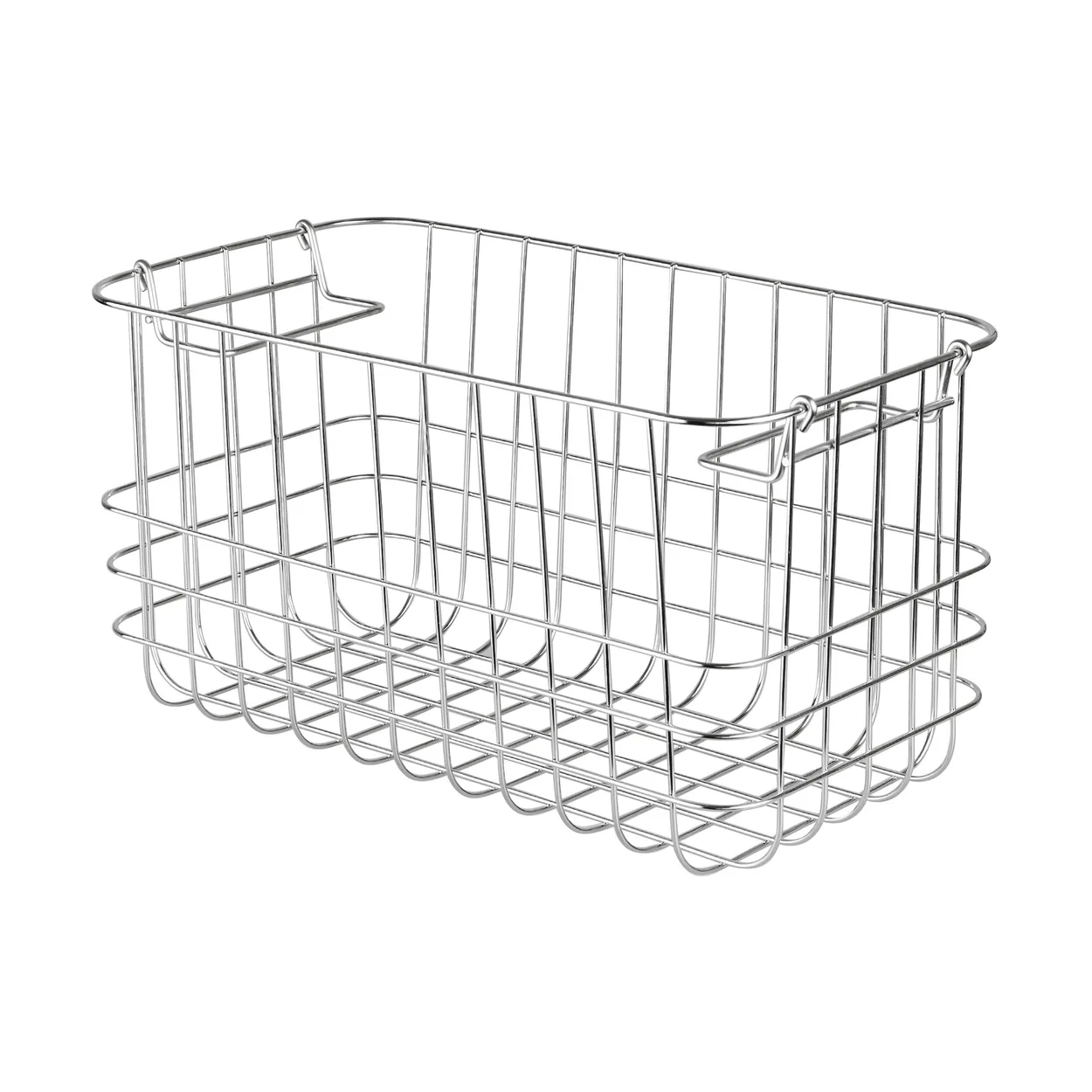 Mette Ditmer Store-it storage basket small Chrome | Scandinavian Design | Storage baskets | Silver-coloured