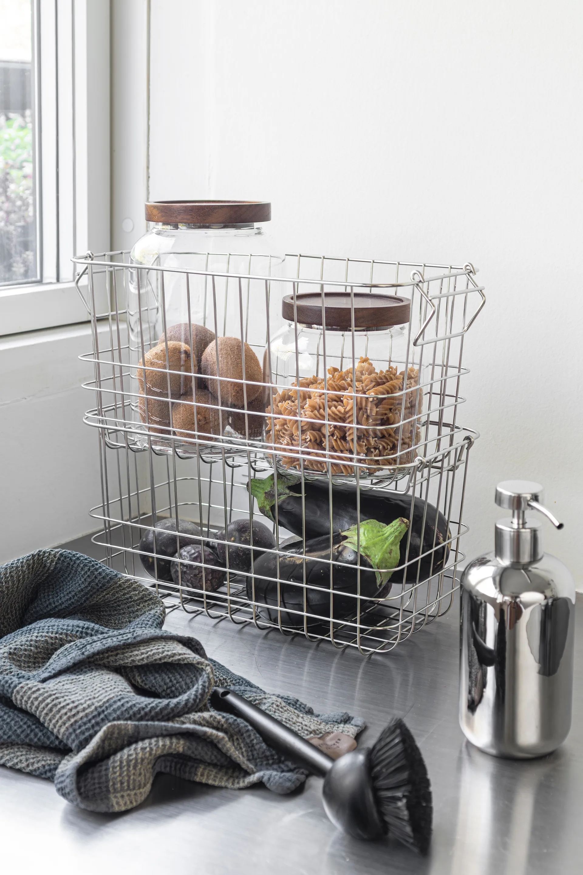 Store-it storage basket small, Chrome Mette Ditmer