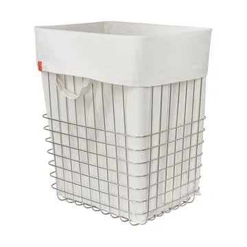 Store-it storage basket with cotton bag large - Chrome - Mette Ditmer