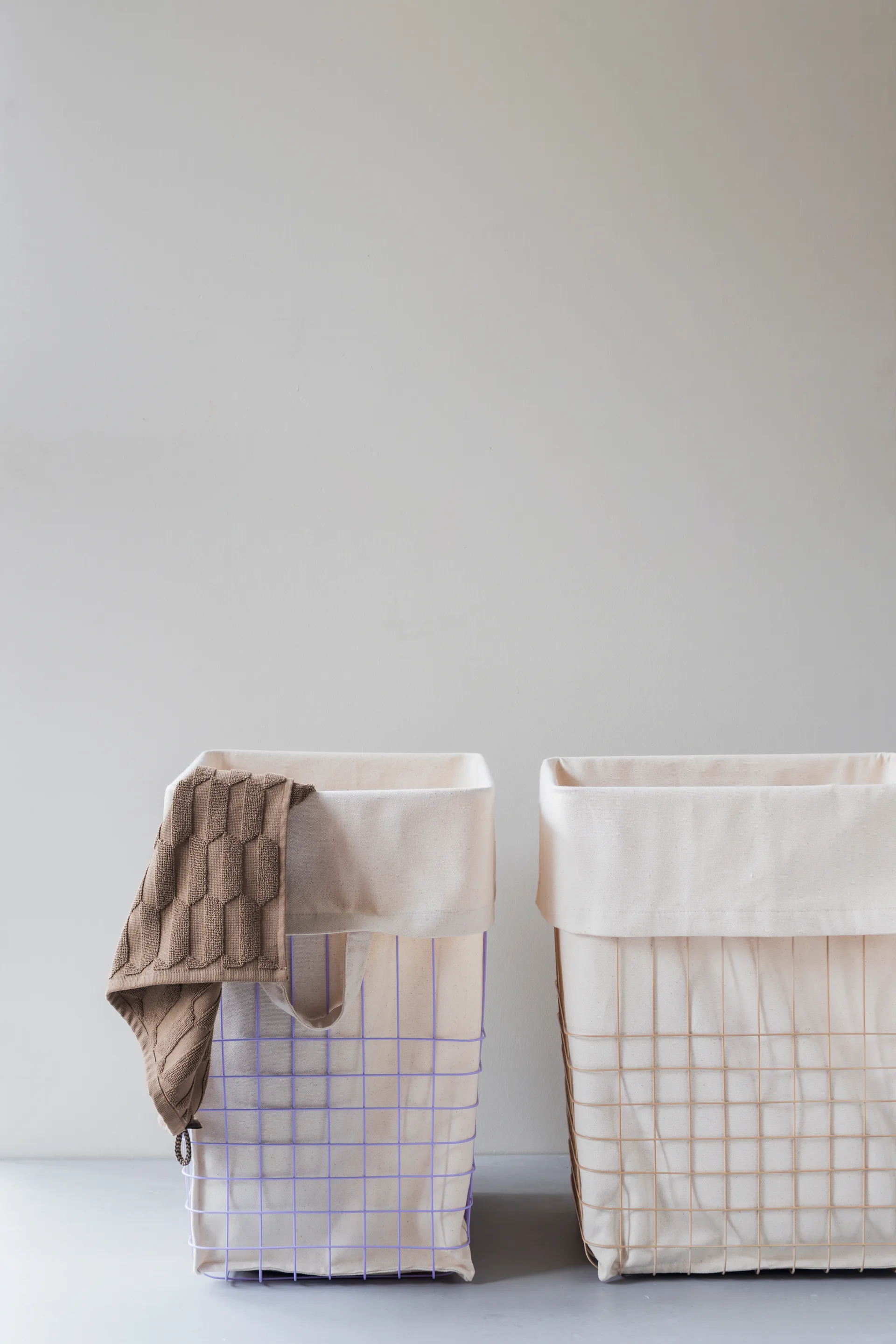 Store-it storage basket with cotton bag large, Sand Mette Ditmer