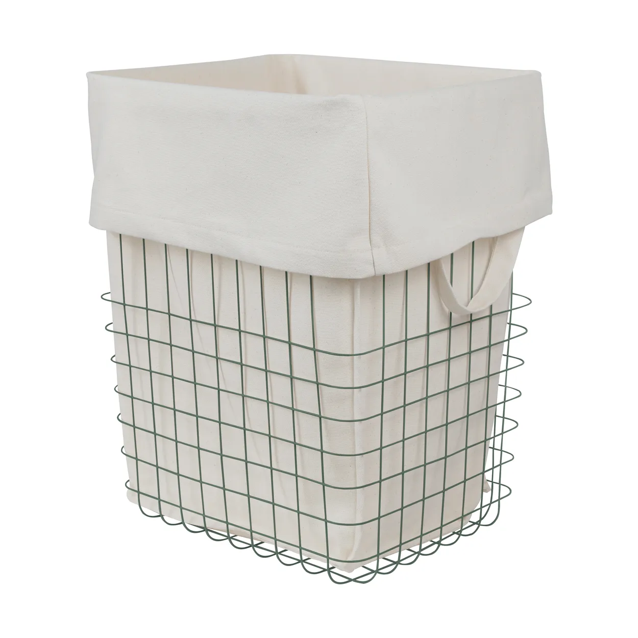 Mette Ditmer Store-it storage basket with cotton bag large Thyme green