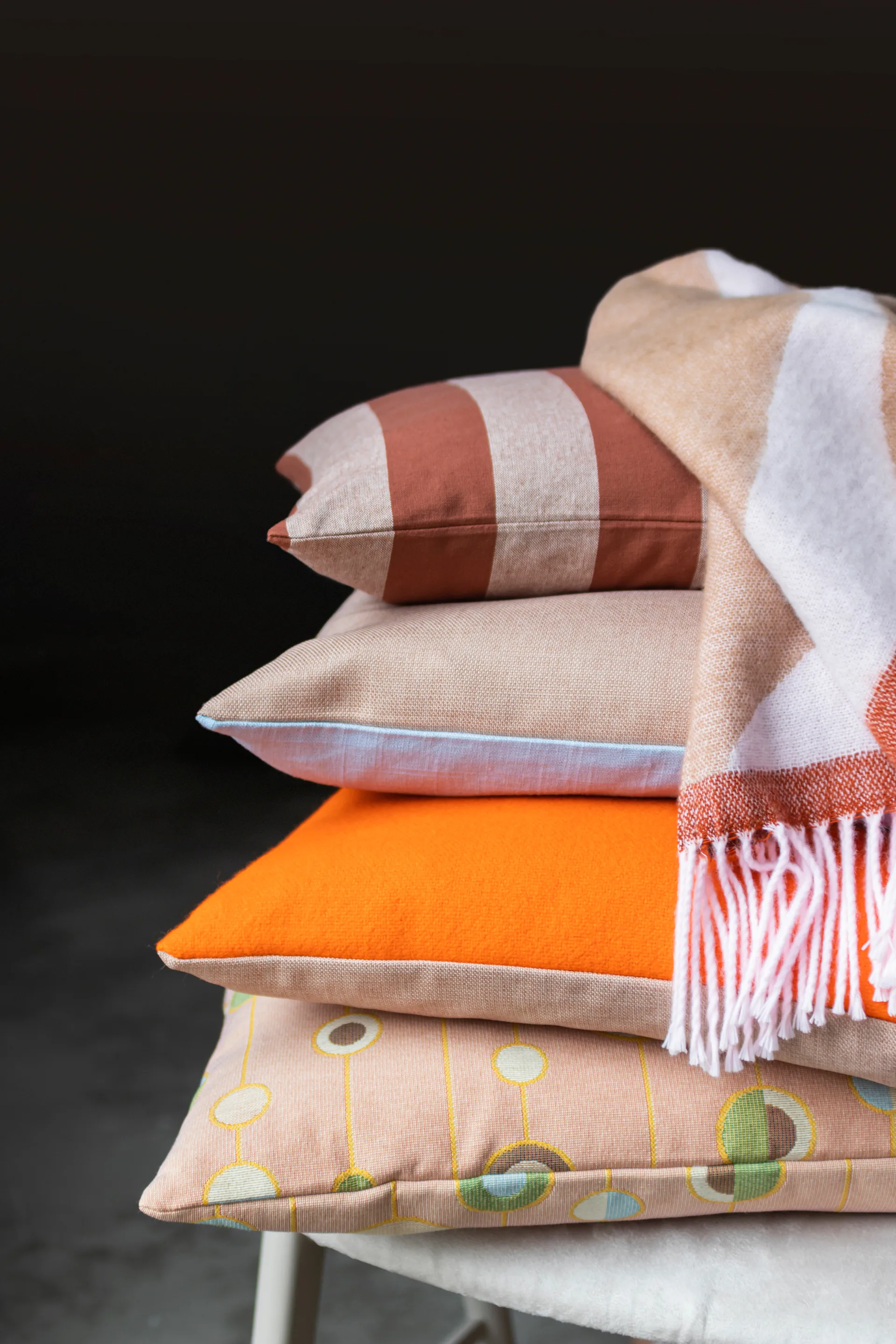 Stripes cushion 40x60 cm, Brown Mette Ditmer