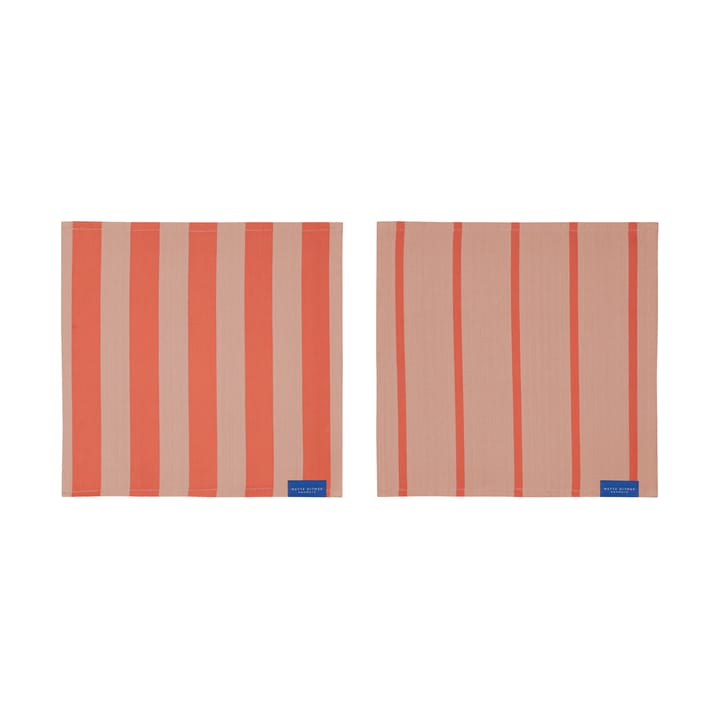 Stripes dishcloth 33x33 cm 2-pack - Latte - Mette Ditmer