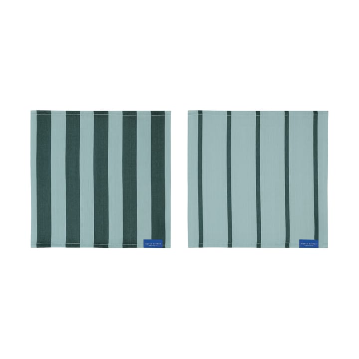 Stripes dishcloth 33x33 cm 2-pack - Mint - Mette Ditmer