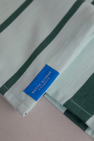 Stripes dishcloth 33x33 cm 2-pack - Mint - Mette Ditmer
