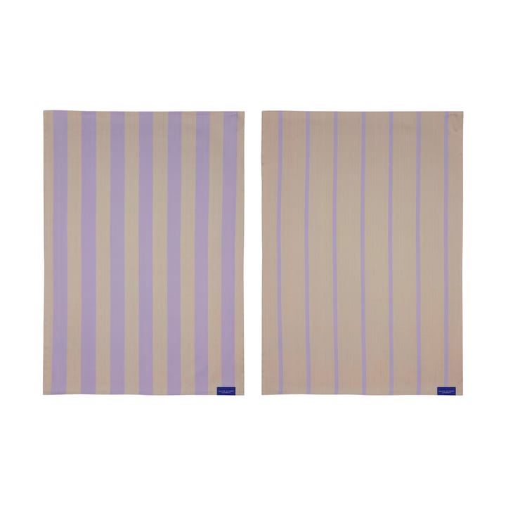 Stripes kitchen towel 50x70 cm 2-pack - Sand - Mette Ditmer