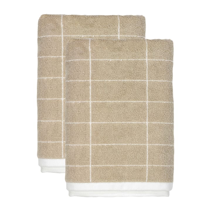 Tile Stone guest towel 38x60 cm 2 pack - Sand-off white - Mette Ditmer