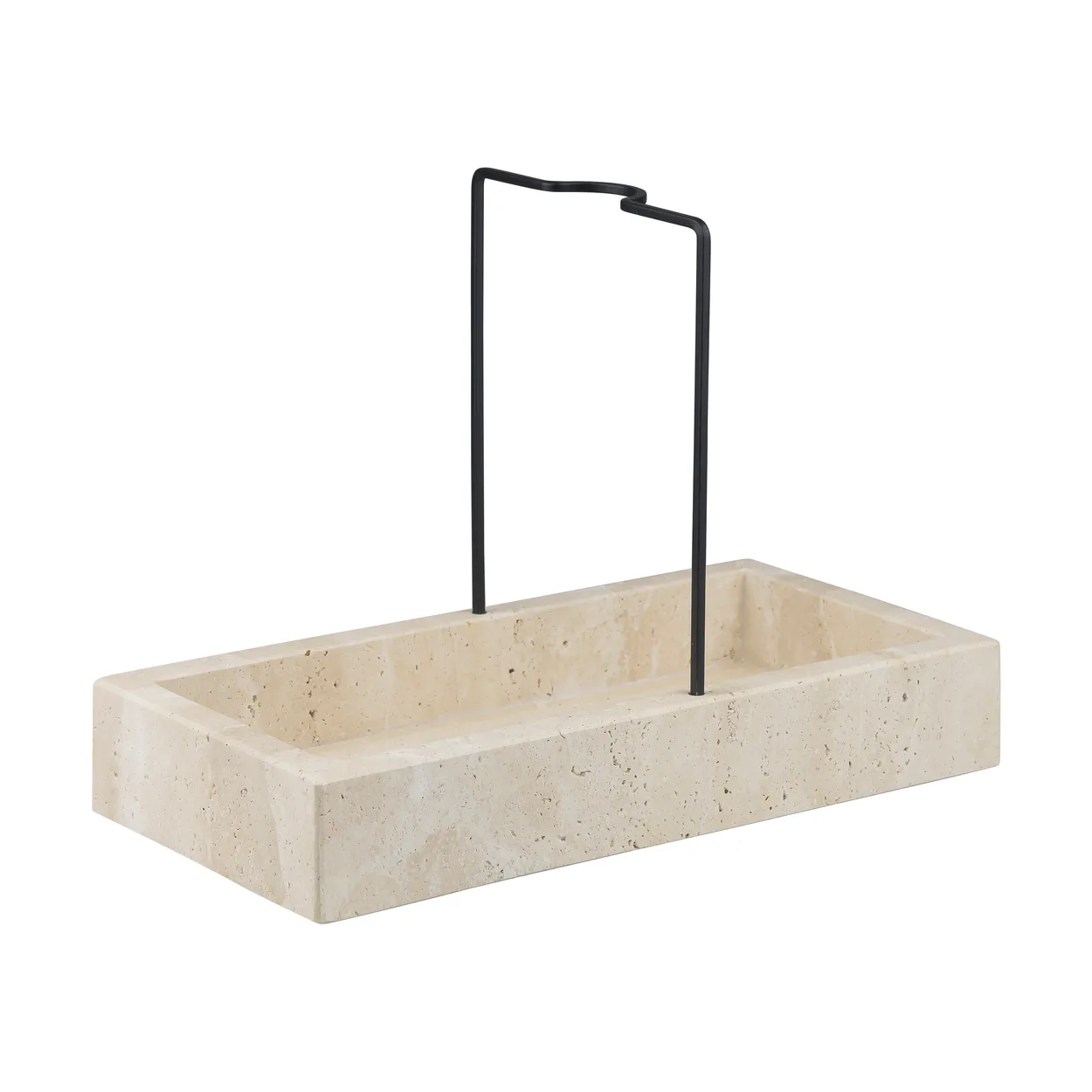 Mette Ditmer Travertine countertop organizer 12x23.5 cm Linen