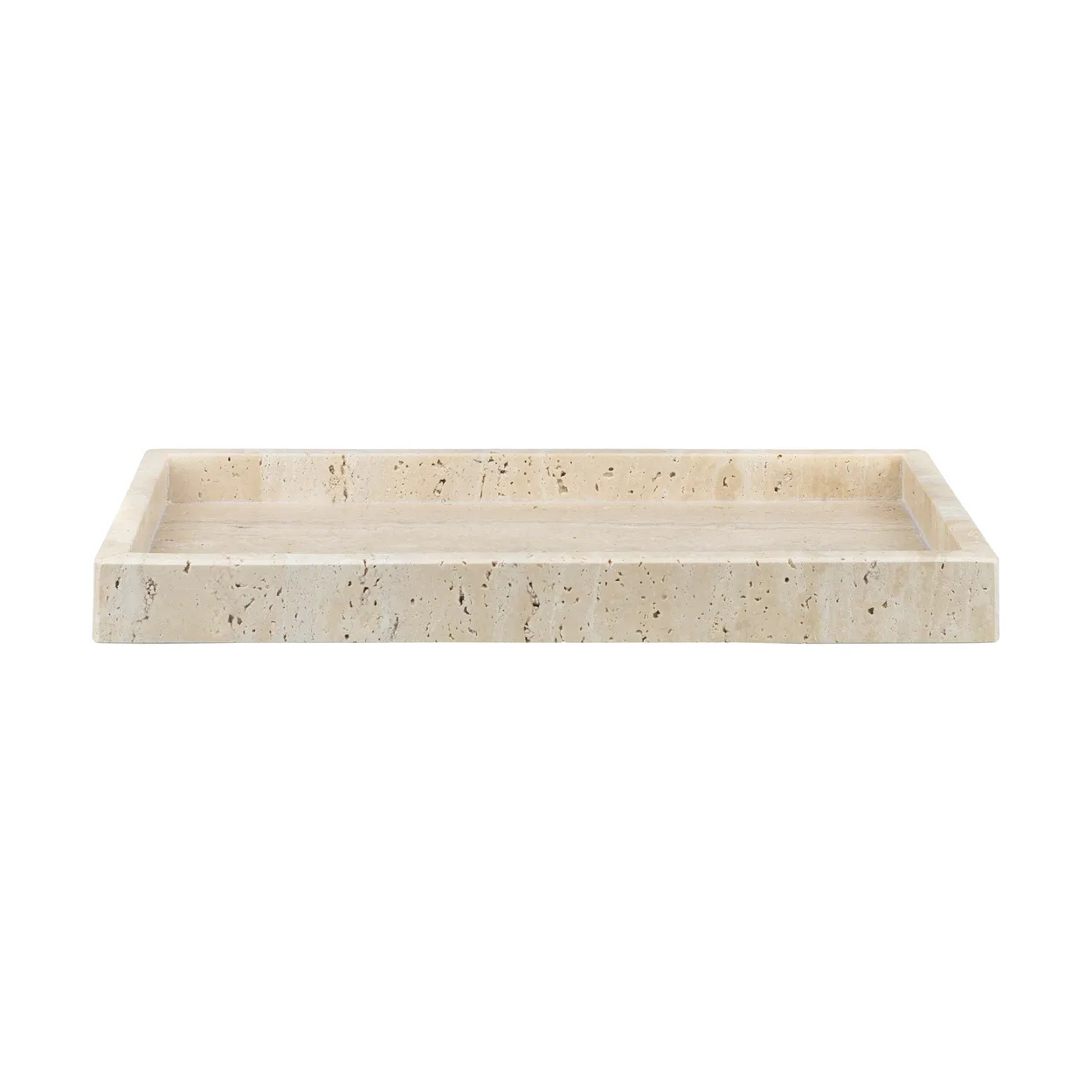 Mette Ditmer Travertine decorative tray 16x31 cm Linen