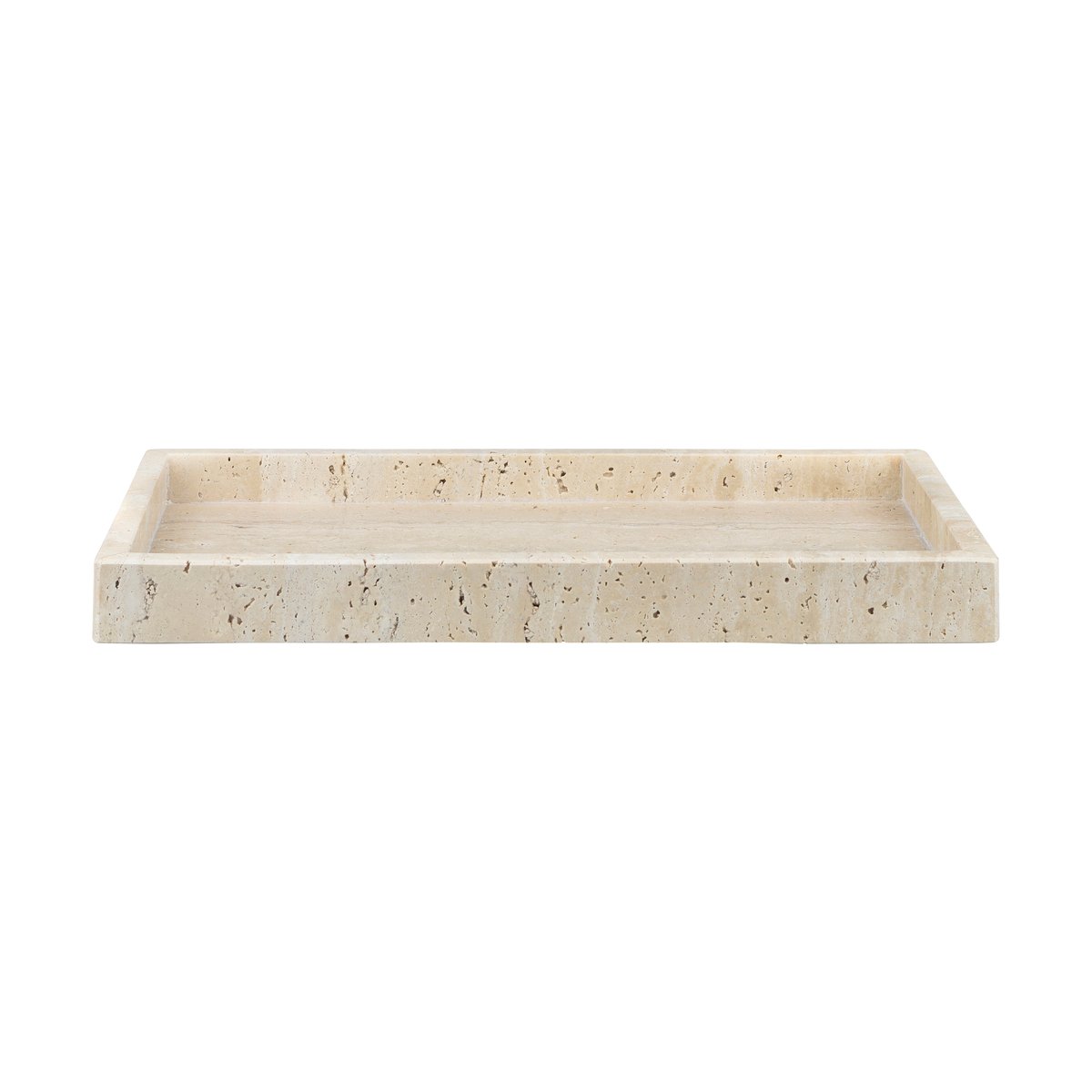 Mette Ditmer Travertine decorative tray 16x31 cm Linen