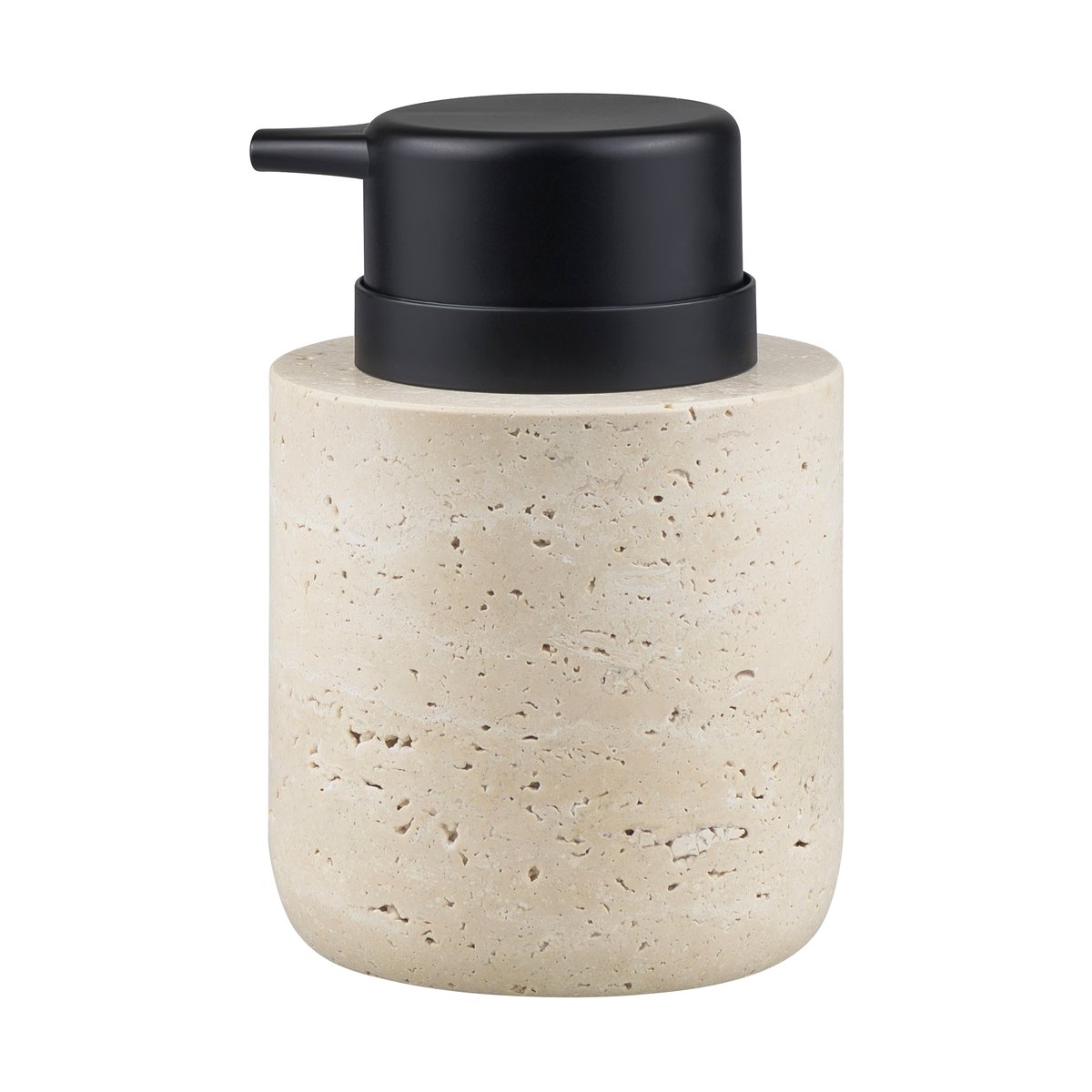 Mette Ditmer Travertine soap pump 12.5 cm Linen | Scandinavian Design | Soap dispensers & dishes | Beige