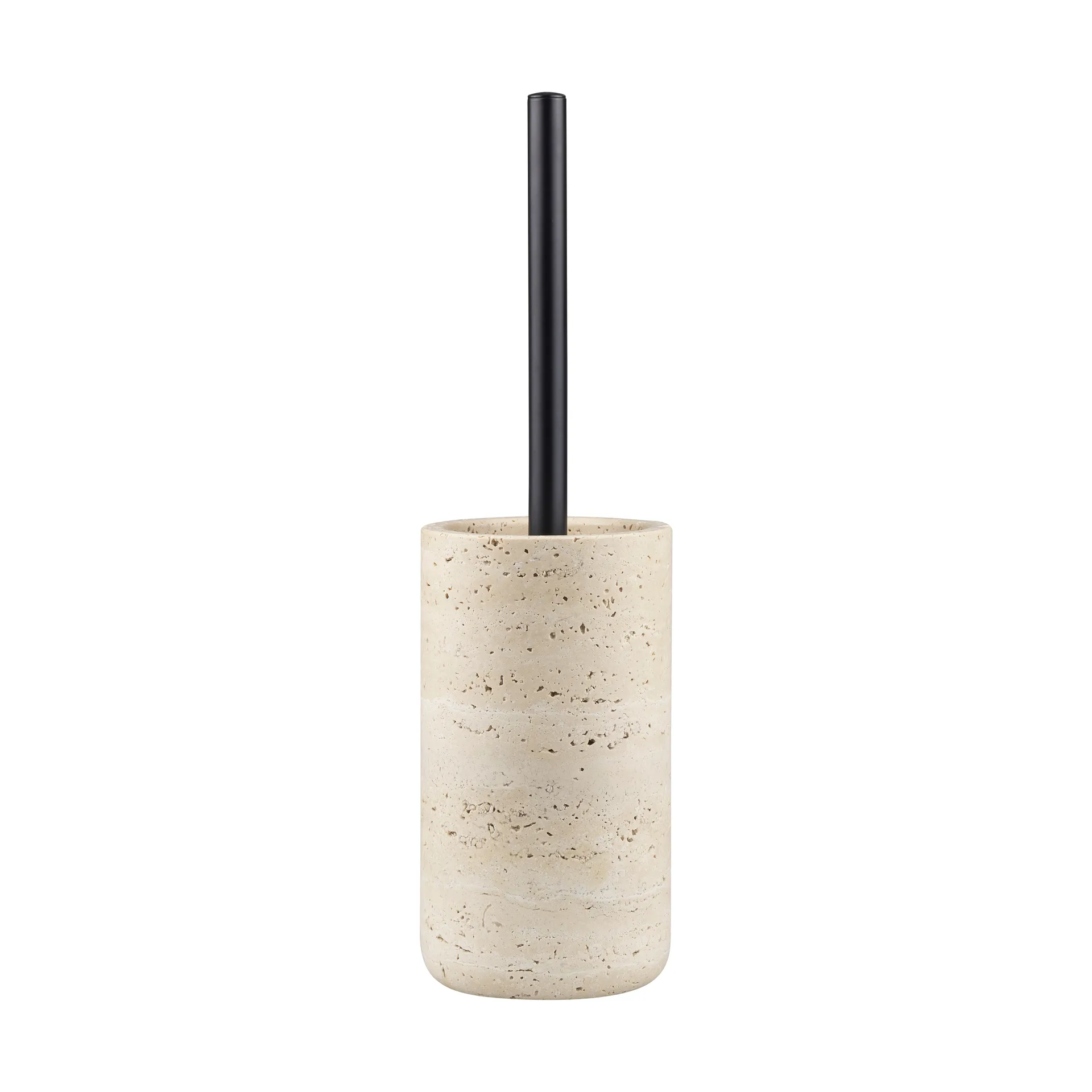 Travertine toilet brush 36 cm, Linen Mette Ditmer