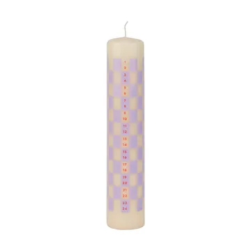 Twentyfour advent candle 25 cm - Light lilac - Mette Ditmer