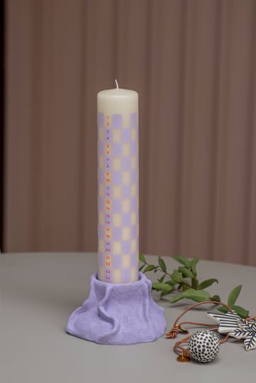 Twentyfour advent candle 25 cm - Light lilac - Mette Ditmer
