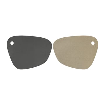 Twin reversible placemat - Dark grey-sand - Mette Ditmer