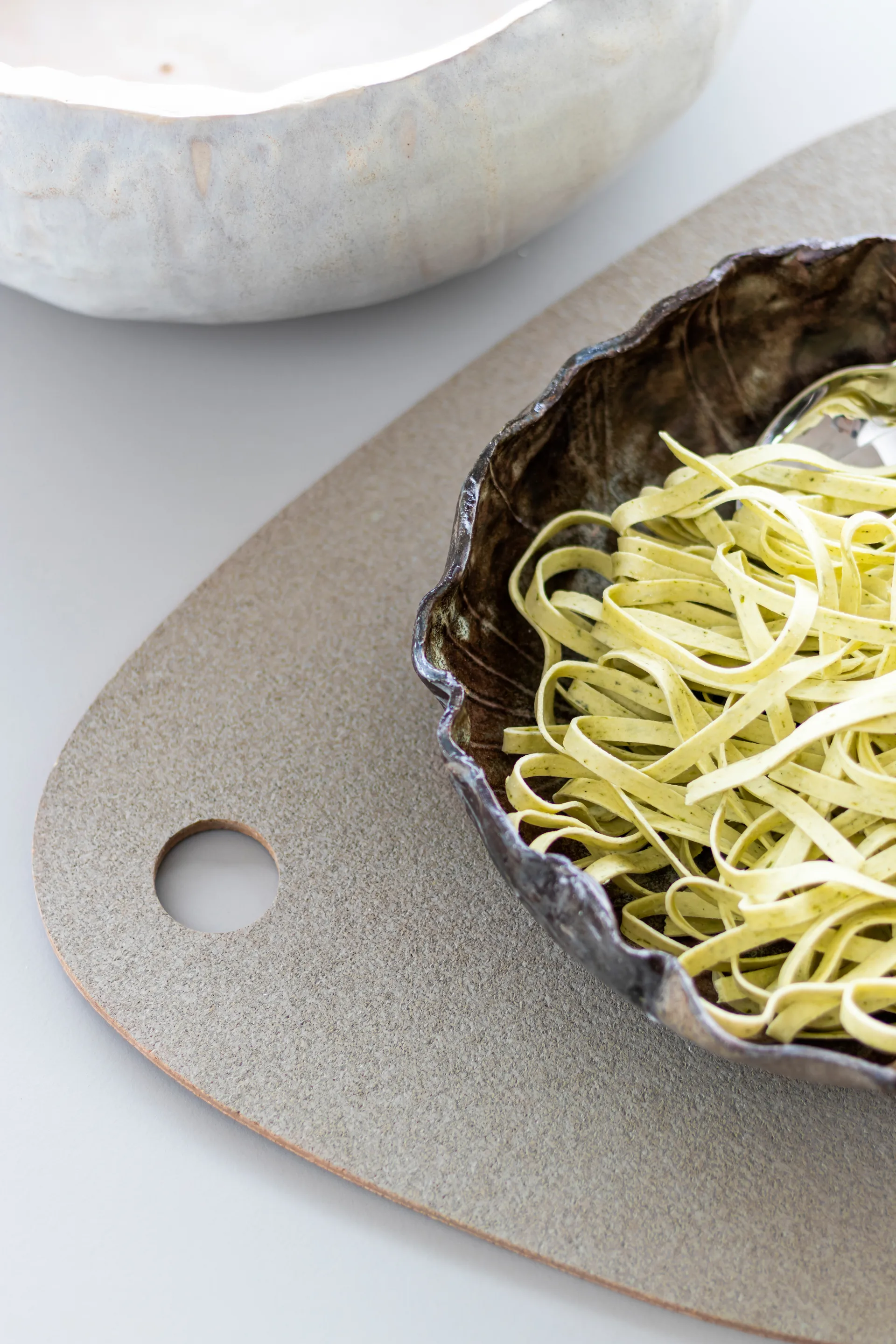 Twin reversible placemat, Dark grey-sand Mette Ditmer