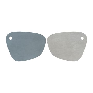 Twin reversible placemat - Slate blue-light grey - Mette Ditmer