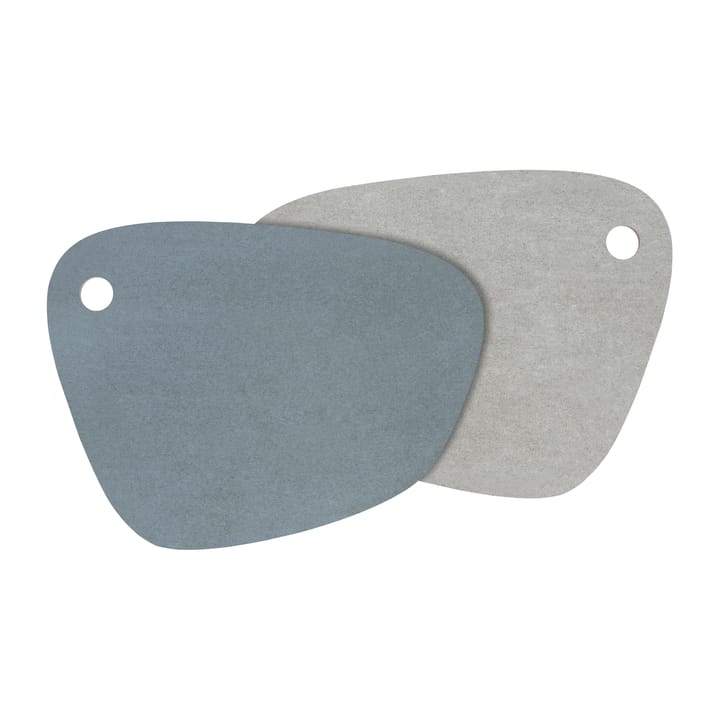 Twin reversible placemat - Slate blue-light grey - Mette Ditmer