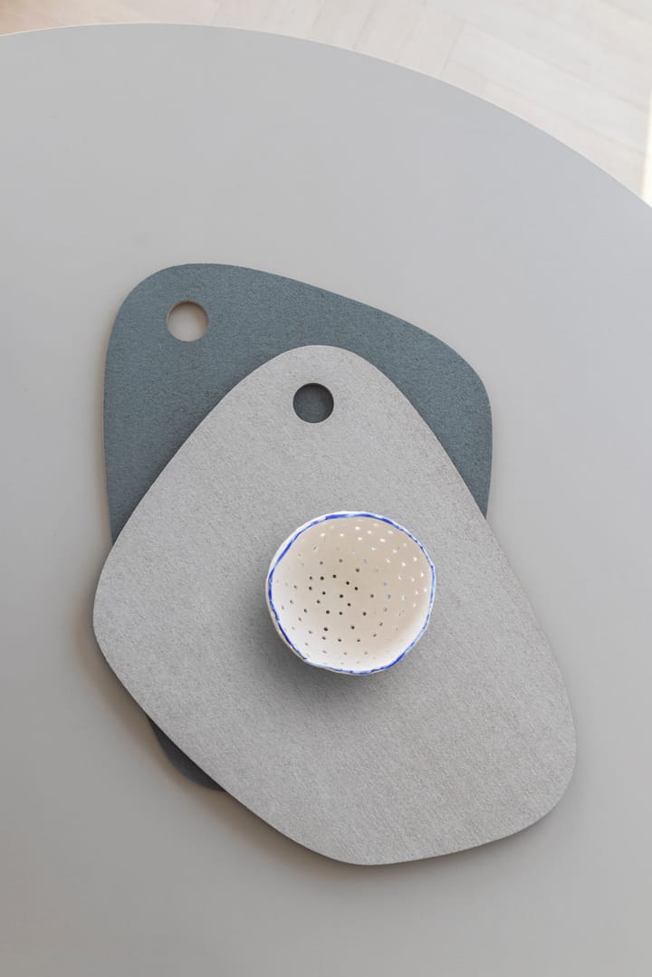 Twin reversible placemat - Slate blue-light grey - Mette Ditmer