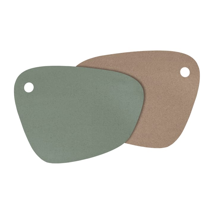 Twin reversible placemat, Thyme green-cognac Mette Ditmer