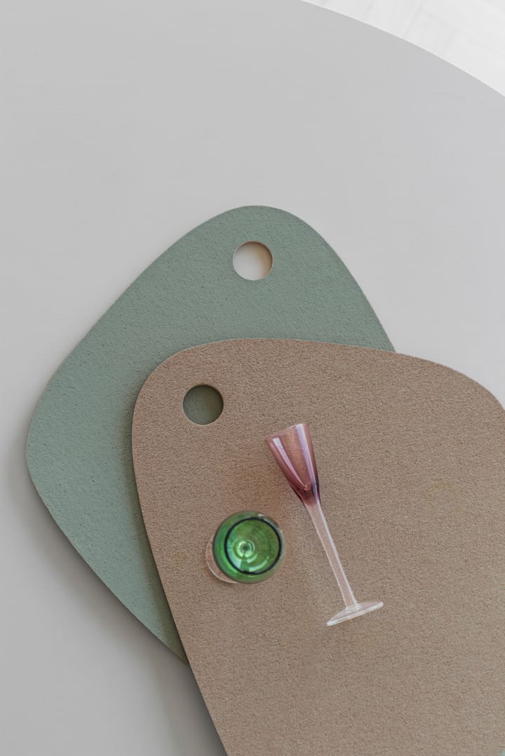Twin reversible placemat, Thyme green-cognac Mette Ditmer