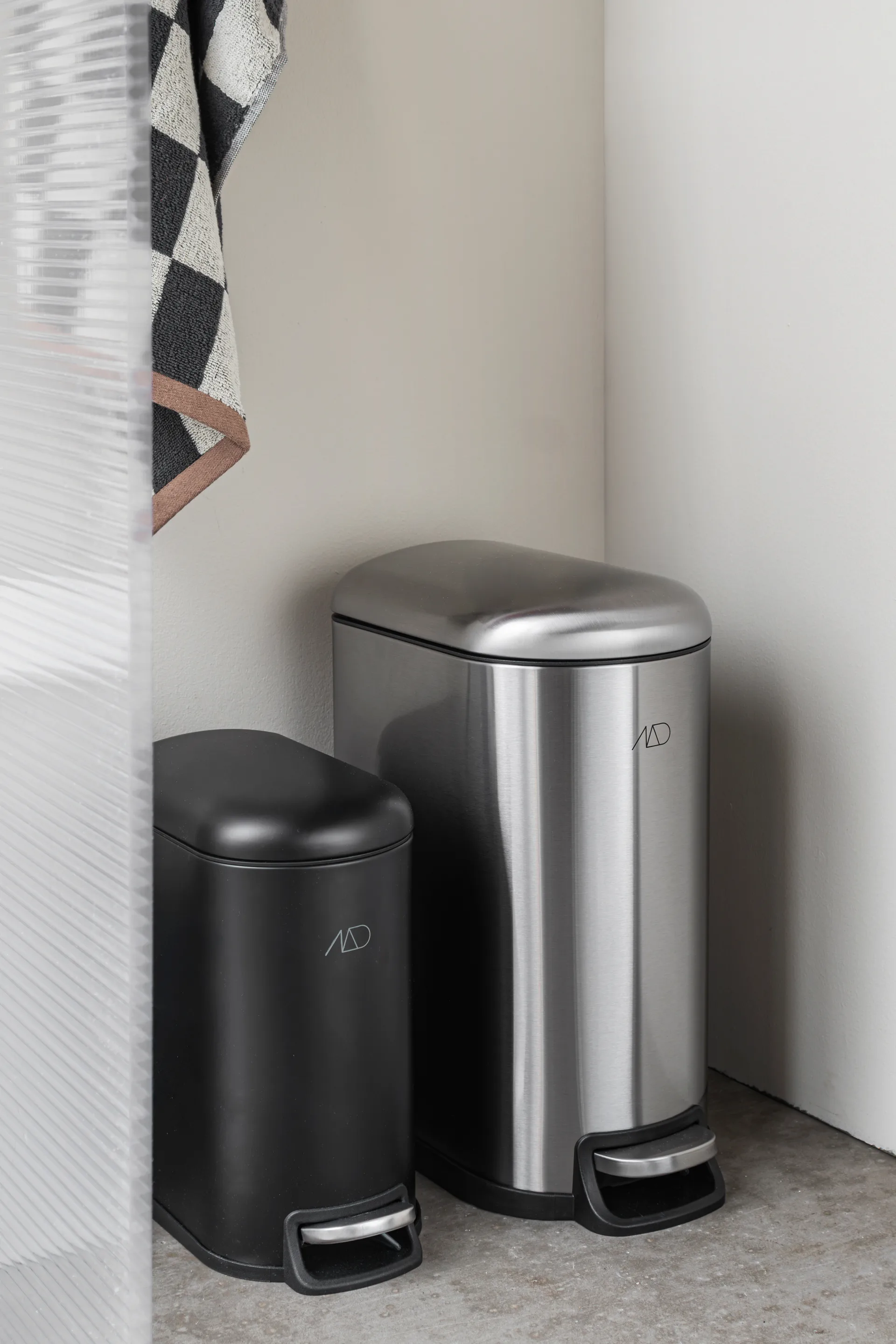 Walther pedal bin 10 liter, Steel Mette Ditmer