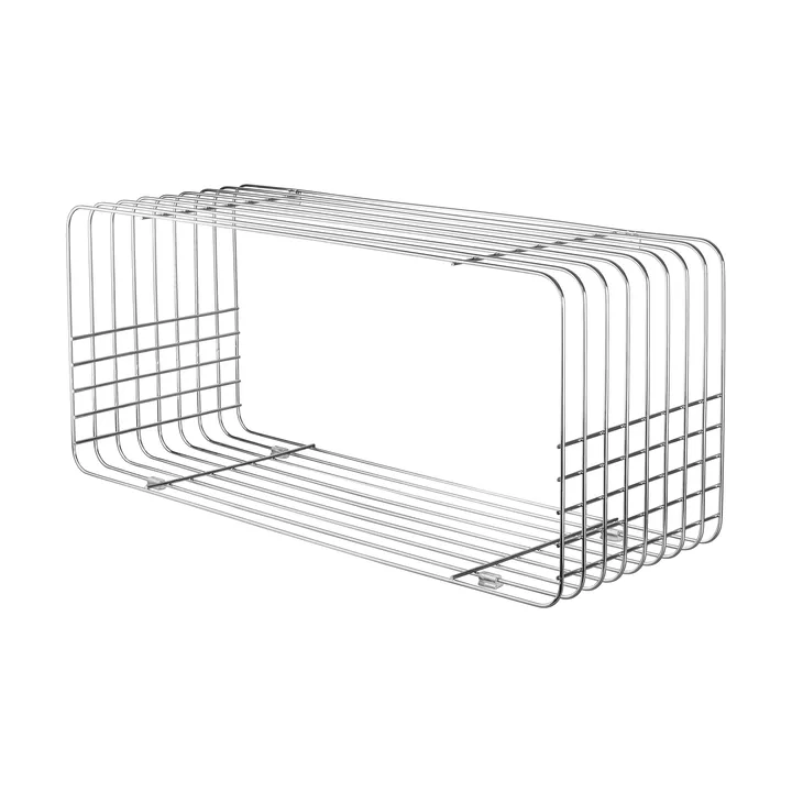 Wire shelf - Chrome, 31x70x26 cm - Mette Ditmer